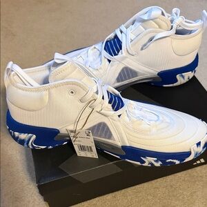 Adidas Men's Athletic Shoes in White and Blue